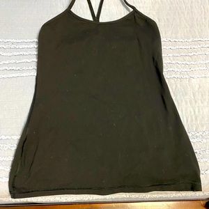 Long Black Lulu Lemon 2 in one tank